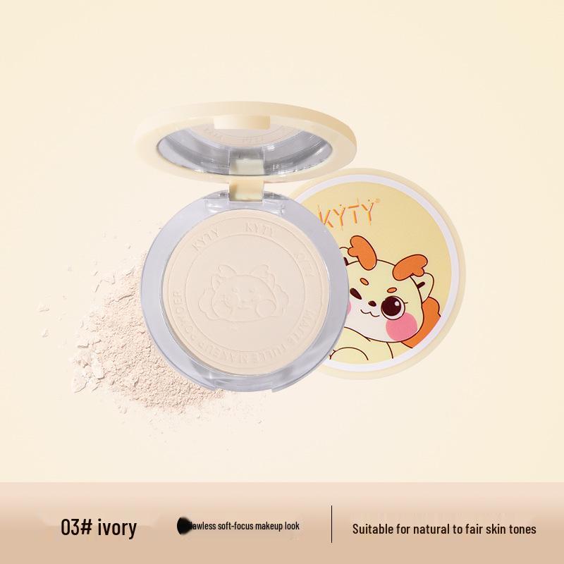 KYTY Matte Setting Powder Foundation: Natural, Long-lasting, Waterproof, Sweatproof, Non-smudging.