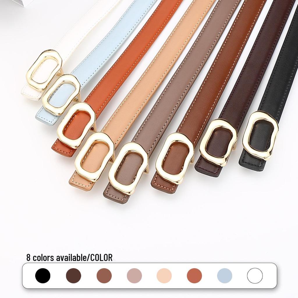 Genuine Leather Women's Fashion Belt - Versatile Waistband for Casual or Commuting Styles