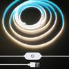 5V COB LED pásek s dotykovým stmívačem 320 LED/m USB Flexibilní diodová páska pro podsvícení TV DIY Dekorace stěny místnosti