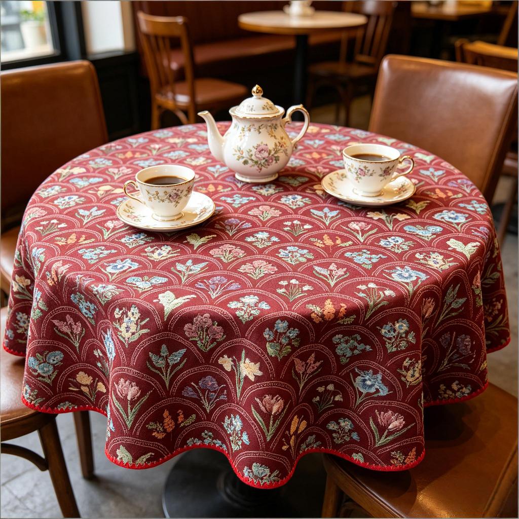 Dining Table Kitchen Coffee Table Home Party Decoration Small Round Cotton Table Cloth