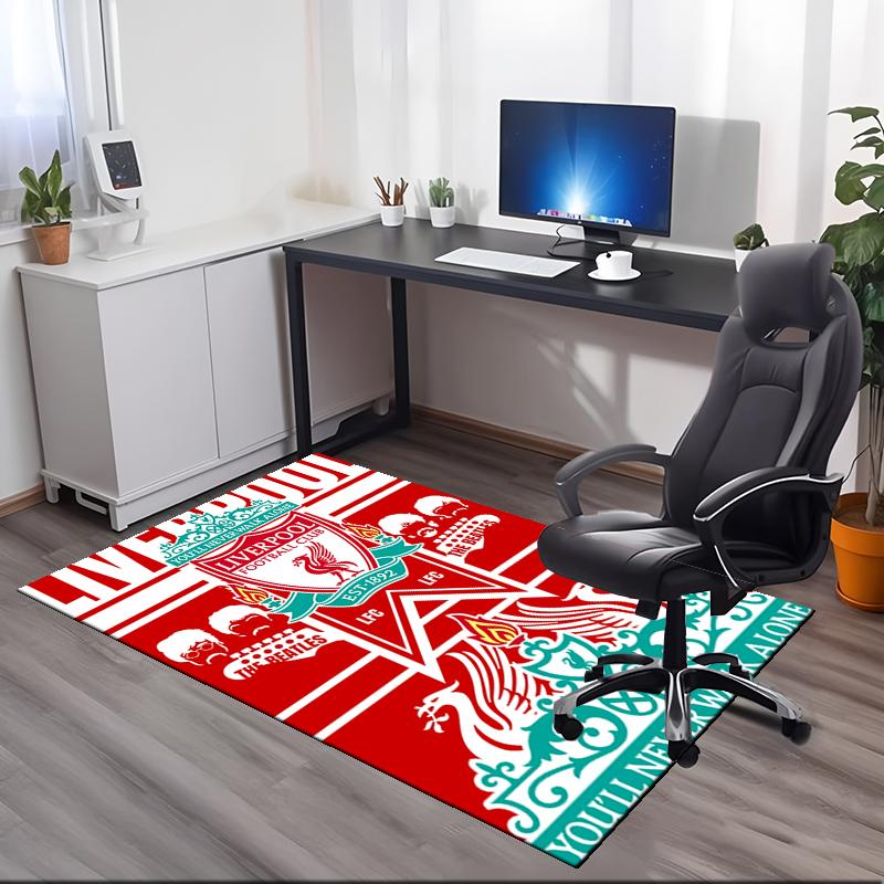 Liverpool Football Club Printed Carpet, for Office Chair Living Room Bedroom Kitchen Room Decor Gifts.
