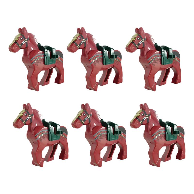 Medieval Military Building Blocks Cavalry Army Horse Animal Elephant Camel Wolf Crocodile Brick Toy Accessories S003