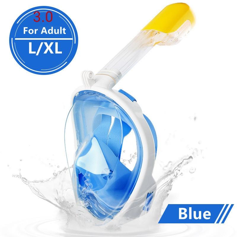 Underwater Scuba Anti Fog Face Diving Mask Snorkeling Respiratory Masks Safe Waterproof Swimming Equipment for Adult Kids