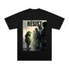 Summer Fashion Cotton T-shirts Portland Frog Cartoon Print T Shirts Resist Frog Meme Short Sleeve Unisex Graphic Outdoor Clothes