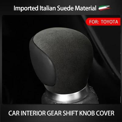 Premium Suede Automatic Car Shifter Boot Gear Shift Knob Head Lever Cover Accessories For Toyota CHR IZOA Interior Decoration