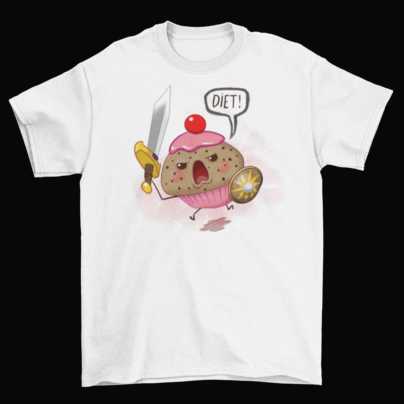 Cupcake T-Shirt Unisex Adult Funny Sizes Diet Warrior Food Dessert Baking New XL