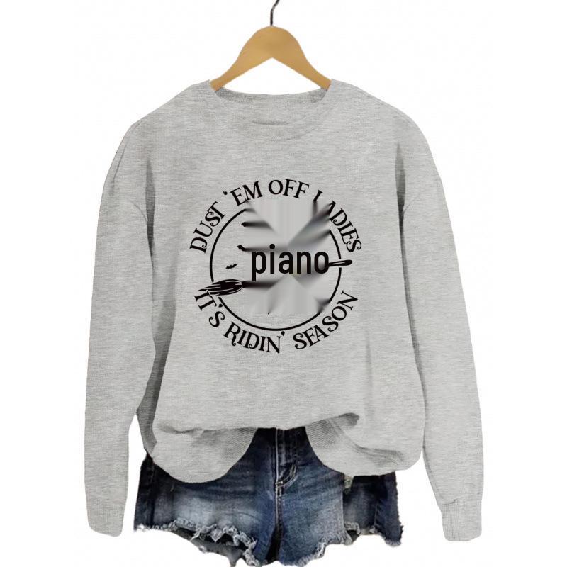 Fun Print Ladies' Fashion Round Neck Hoodie - Comfortable & Versatile Autumn Arrival