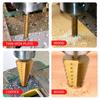 4-12mm 4-20mm 4-32mm 6Pcs HSS Round Handle Step Drill Bit Set Titanium Coated Wood Metal Hole Cutter Core Drill Bit Set