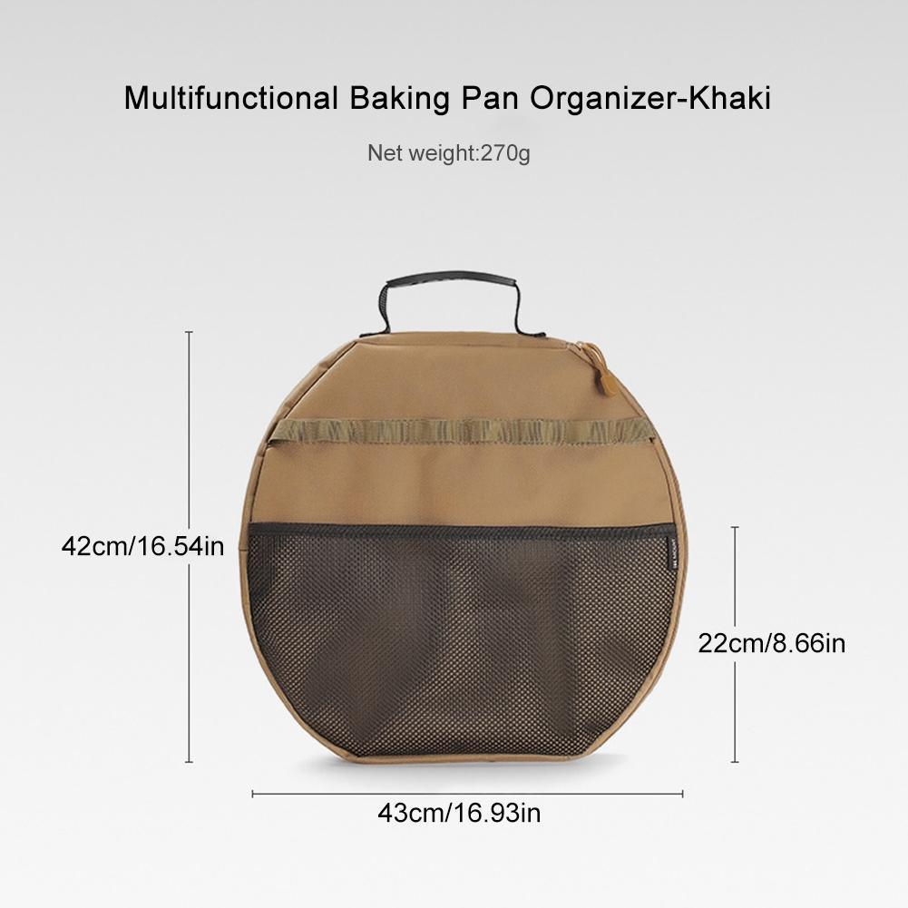Taška na grilovací talíř 600D Oxford tkanina Úložná taška na nádobí Kabelka Přenosná Víceúčelová pro venkovní plážový piknikové potřeby
