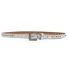 Women's 2.3cm Wide Rhinestone Leather Belt - European and American Cowboy Style Waistband