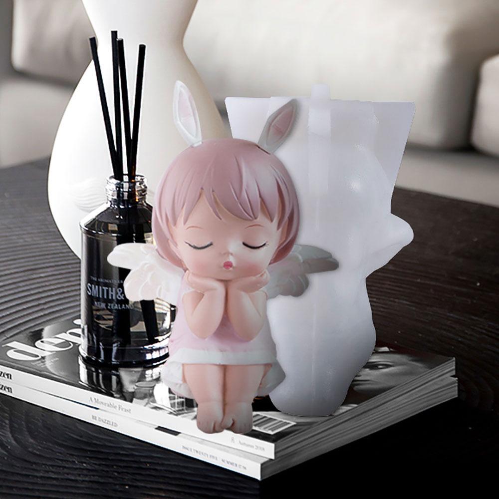 Silicone World DIY Angel Mermaid Bear Wing Silicone Molds Handmade Making for Epoxy Resin Mold Candle Mold Cake Mold Craft Decor