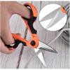 2Pc Stainless Steel Serrated Electrician Shears Multi-Purpose Cutting Fishing Scissors for Cutting Electrical Wire