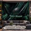 Wall Hanging Tapestry Custom NamePhiladelphia Eagles Pattern Personalized Printed Fabric Wall Decor