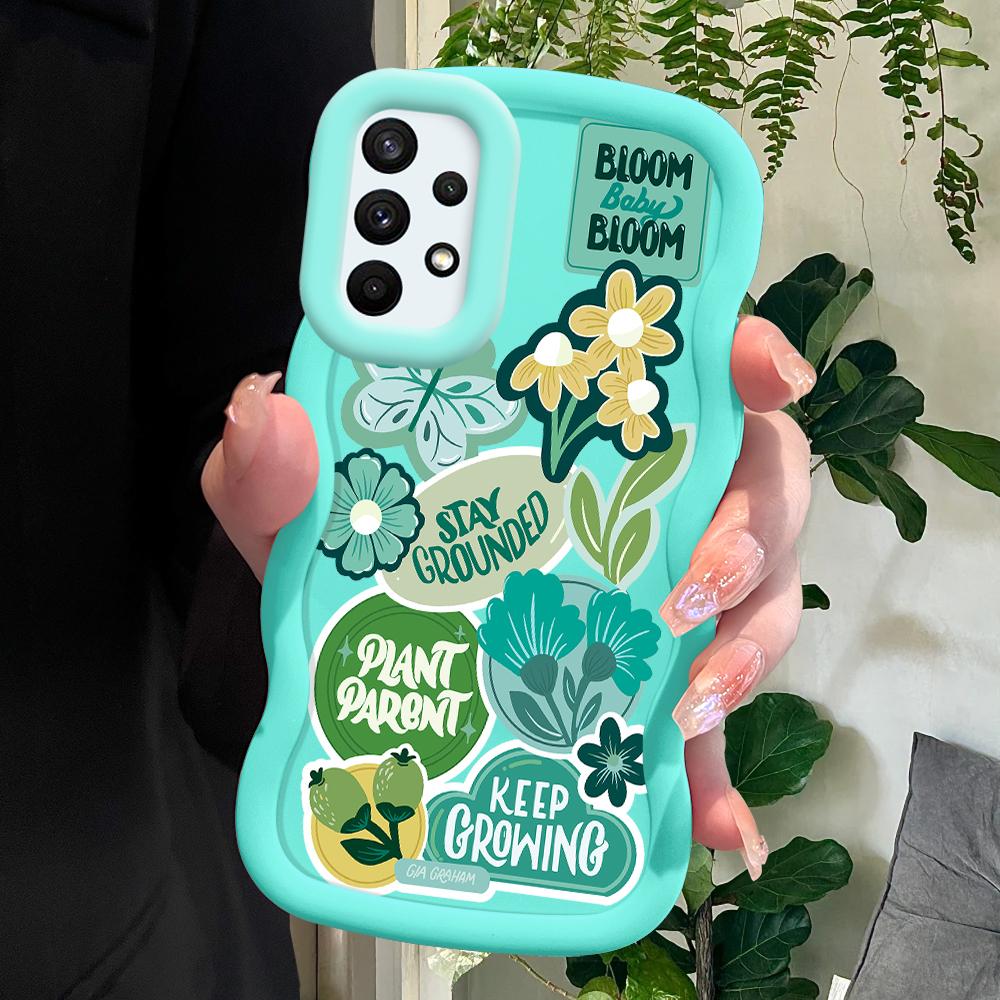 

Окрашенный узор Big Wave Edge Мягкий силиконовый материал Macaron чехол для телефона противоударный защитный резиновый чехол для Samsung Xiaomi Poco Redmi Redmi Note 12 Discovery синий