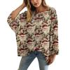 XY-LK01-Pullover hollow blouse 3D printed sweater spring and summer new