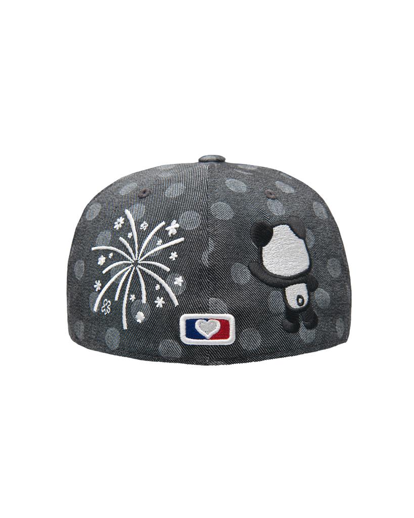 THEMUSEUMVISITOR Panda Embroidery Cap (Black Dot)