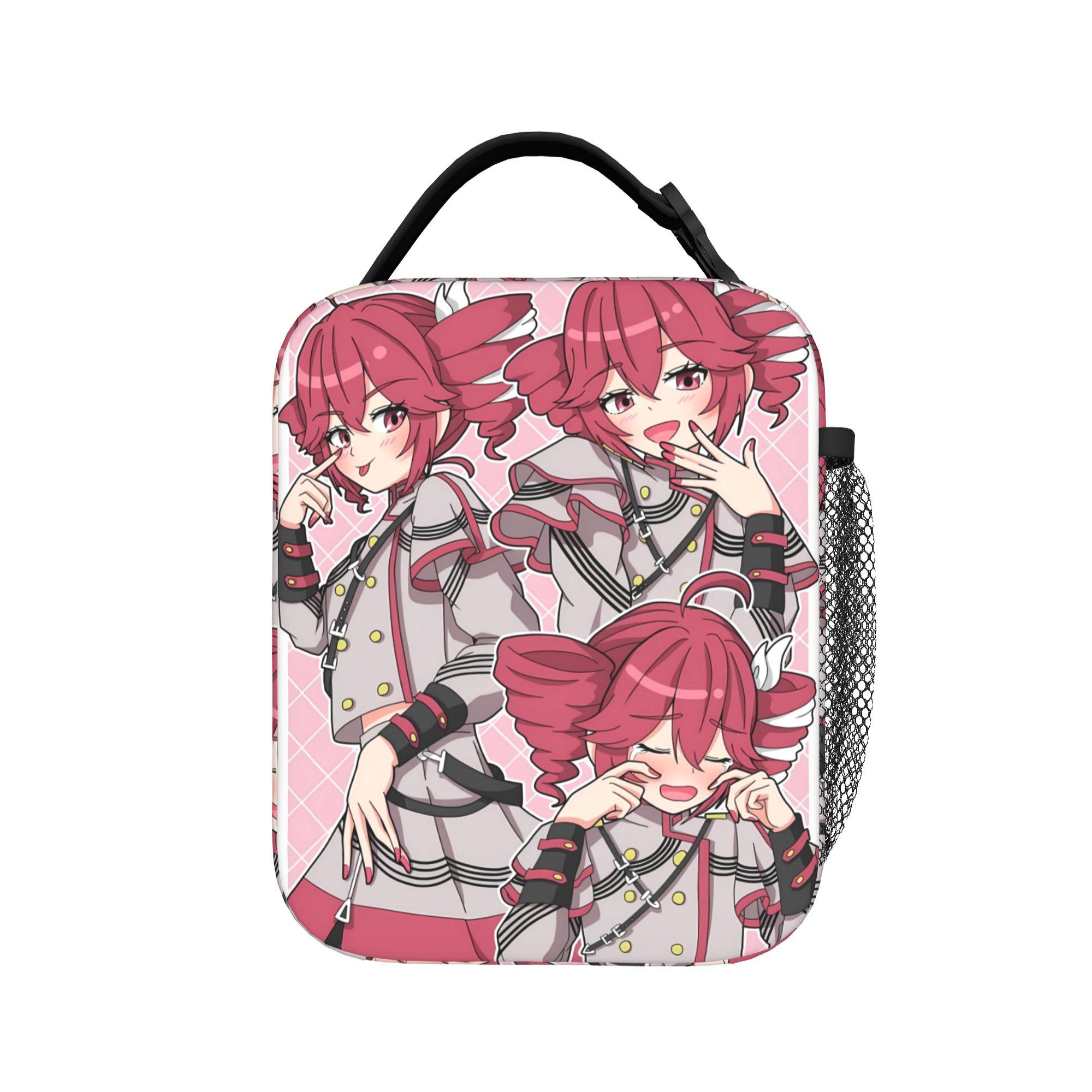 Kasane Teto Triple Twin Mignon Sac à Lunch Boîte à Lunch de Voyage Pour Filles Esthétique Sac Isotherme Portefeuille Sac Glacière à Fermeture Éclair Portable One Size