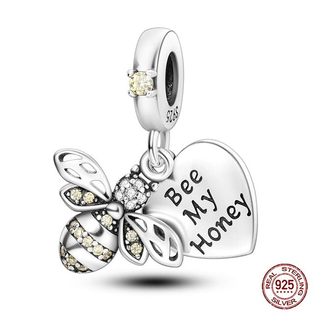 Prawdziwe 925 Sterling Silver kolorowy motyl sowa wróżka wisiorki koraliki Fit Fasion 925 oryginalne bransoletki naszyjniki Fine DIY biżuteria