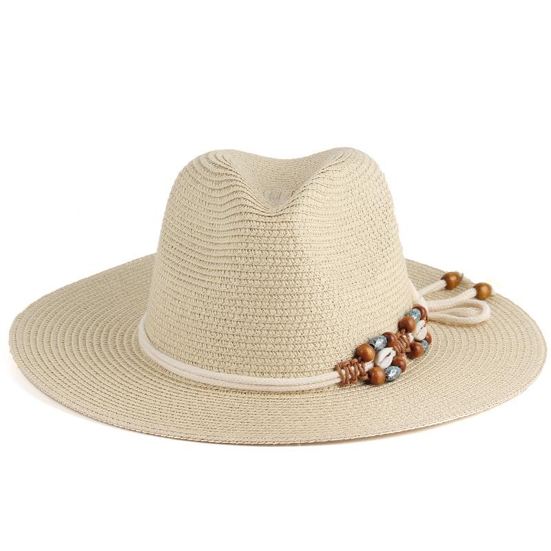 Summer new fashion casual Panama straw hat outdoor beach visor women's sun hat