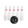Mini Bowling Set Plastic Includes 10 Pins and 2 Balls Party Favors Indoor Sports Props Holiday Gathering Leisure Game TMZ