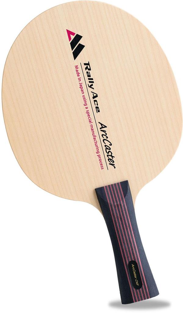 Rally Ace Table Tennis Racket, Made in Japan, Arc Caster, 2 CNF (Cellulose Nanofiber) Blades + 5 Wood Blades, ACCFL FL (Flare)