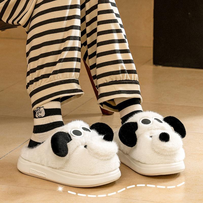 Puppy cotton slippers women's winter new bag and indoor home cute plush slippers women's winter