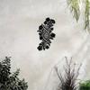 Black Flower DNA Helix Metal Wall Art for Indoor Outdoor Home Office Laboratory Decor Durable Science Gift