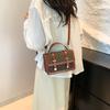 Fashion Niche Foreign Style Women's Bag 2025 New Simple Retro Casual Small Square Bag Simple Portable Shoulder Messenger Bag