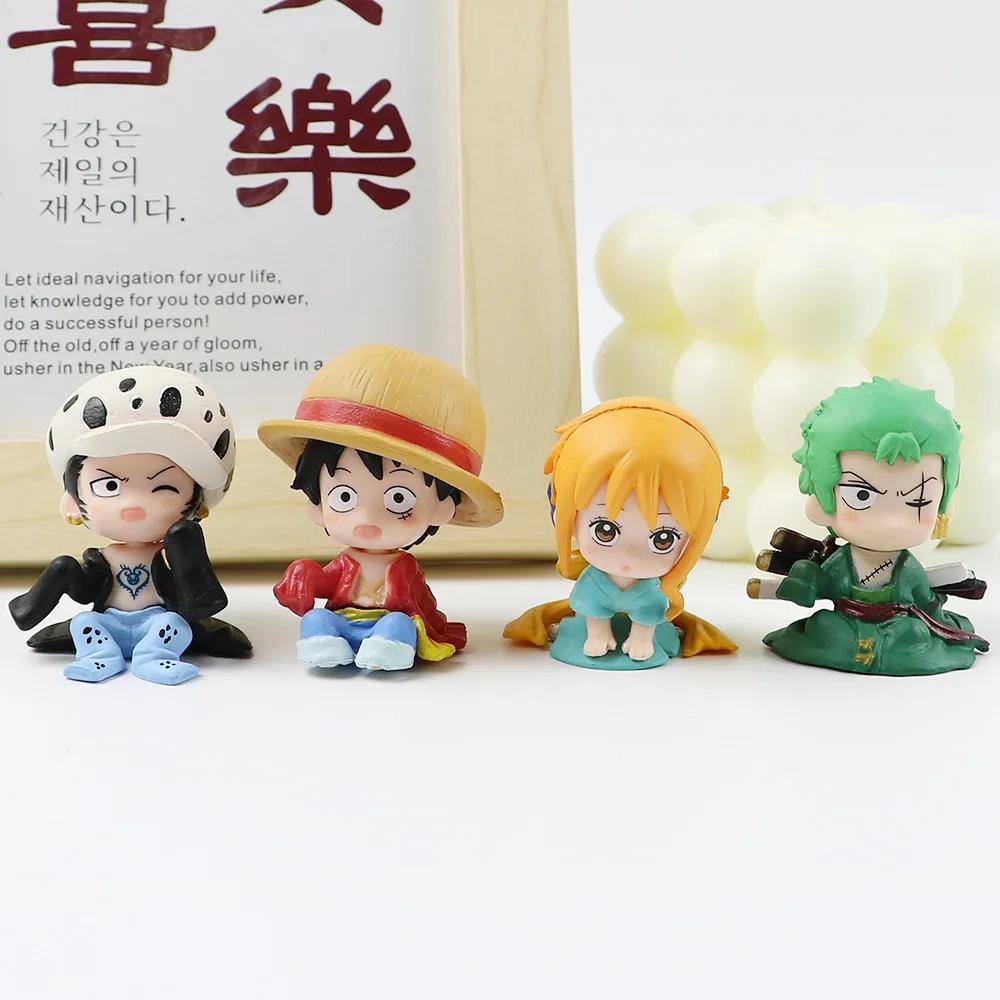 One Piece Anime Character Luffy Boys and Girls Bedroom Decorative Toy Kawaii Pvc Material Creative Model Doll Cartoon Gift