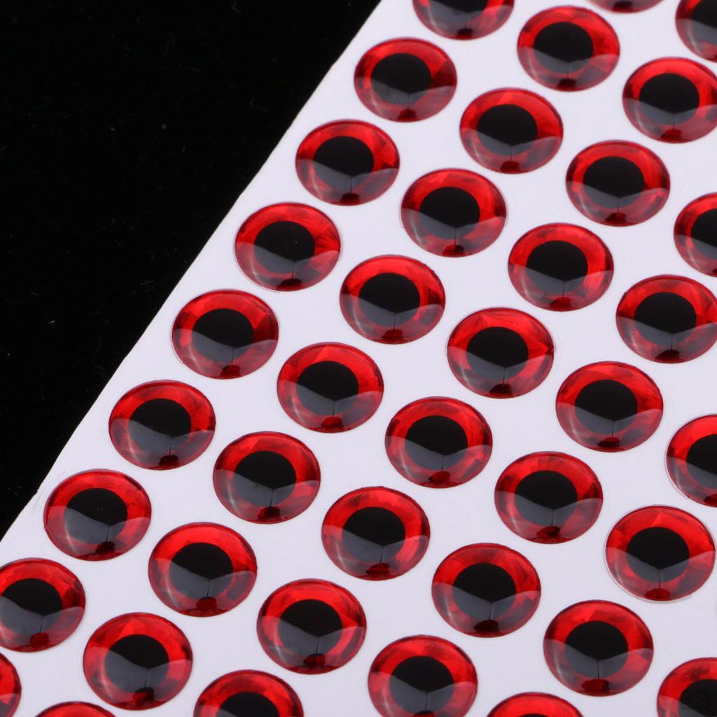100 12mm 3D Holographic Eyes Fly Tying