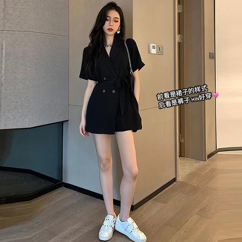 Summer high-end fashion suit women's small fragrant suit jumpsuit foreign style small shorts women
