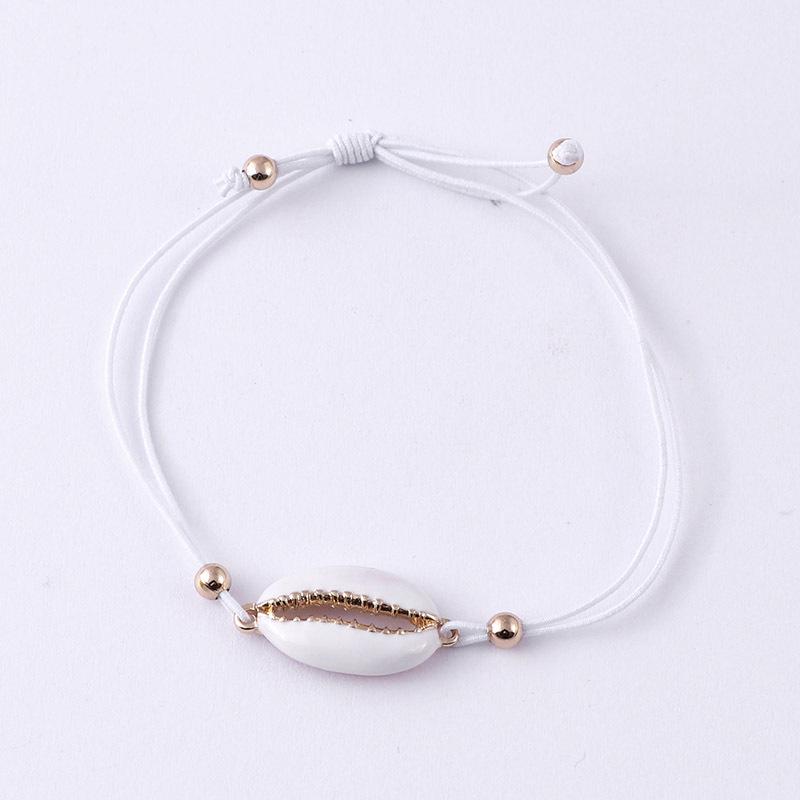 

Kenjie Модный красочный браслет-капля с ракушками-зубами для весны/лета 2024 – Европейская и американская модная бижутерия