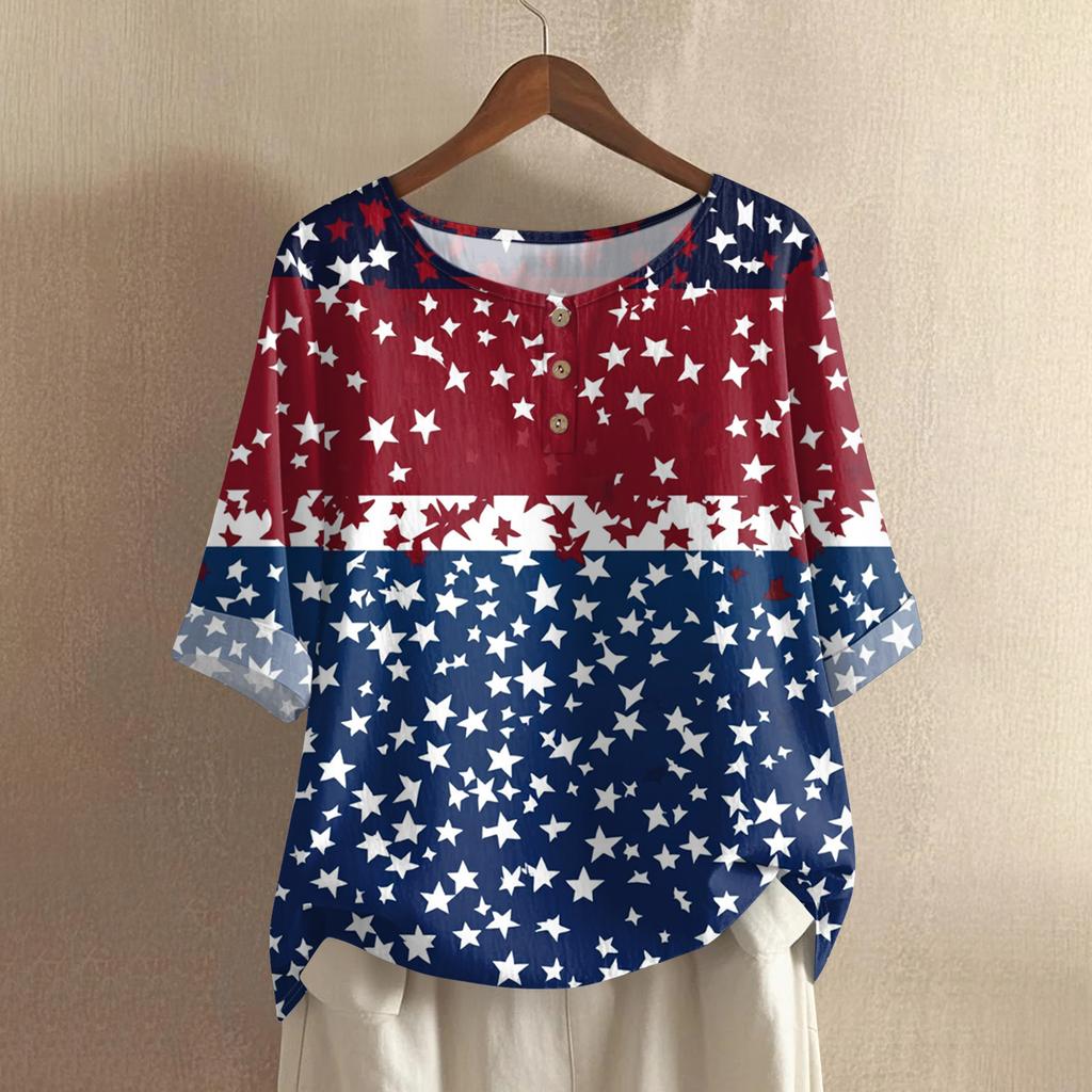 Womens Spring Tops Casual Printed Short Sleeve T Shirts for Women Loose Fit Summer Shirts for Women Dressy Tops for Women