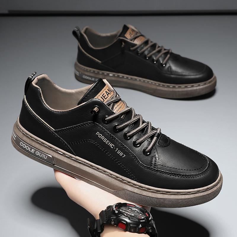 Men's Leather Shoes Fashion Sports Shoes Four Seasons Drive Walk Office Comfort Men's Non-slip Casual Shoes Office Men's Shoes