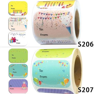 200pcs  Gift Tags - Happy Birthday Self-Adhesive Sticker Labels - For Women Men Kids -  Decorations -