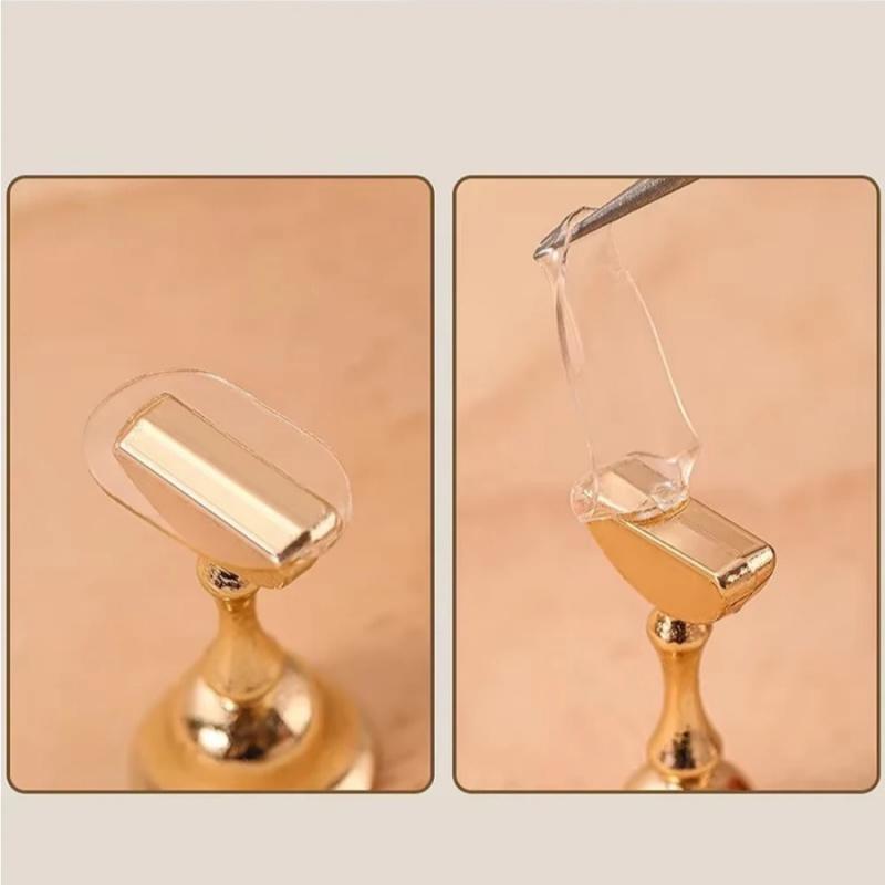 200pcsNail Support Double-Sided Tape Nail Art Special Transparent No-Trace Jelly Tape Wearable Nail Tips Practice Base Fixing St