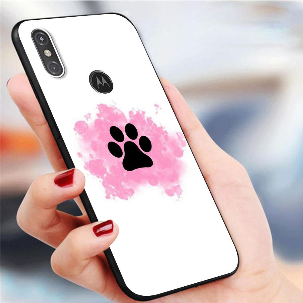 

Чехол для телефона Motorola Moto G9 Play One Fusion Plus G8 Power G Stylus Hyper E7 Edge Lite, черный чехол с дизайном кошачьей лапы One Fusion Plus