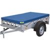 Anti-UV Tarp Cover 208x114x13cm Trailer Tarpaulin Flat Tarpaulin with Reflective Strip Universal Trailer Tarpaulin Cover