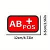 Waterproof Blood Type Vinyl Sticker, Red A/B/AB/O POS NEG Graphic Decal, Universal DIY Decoration for Auto Motorcycle Helmet