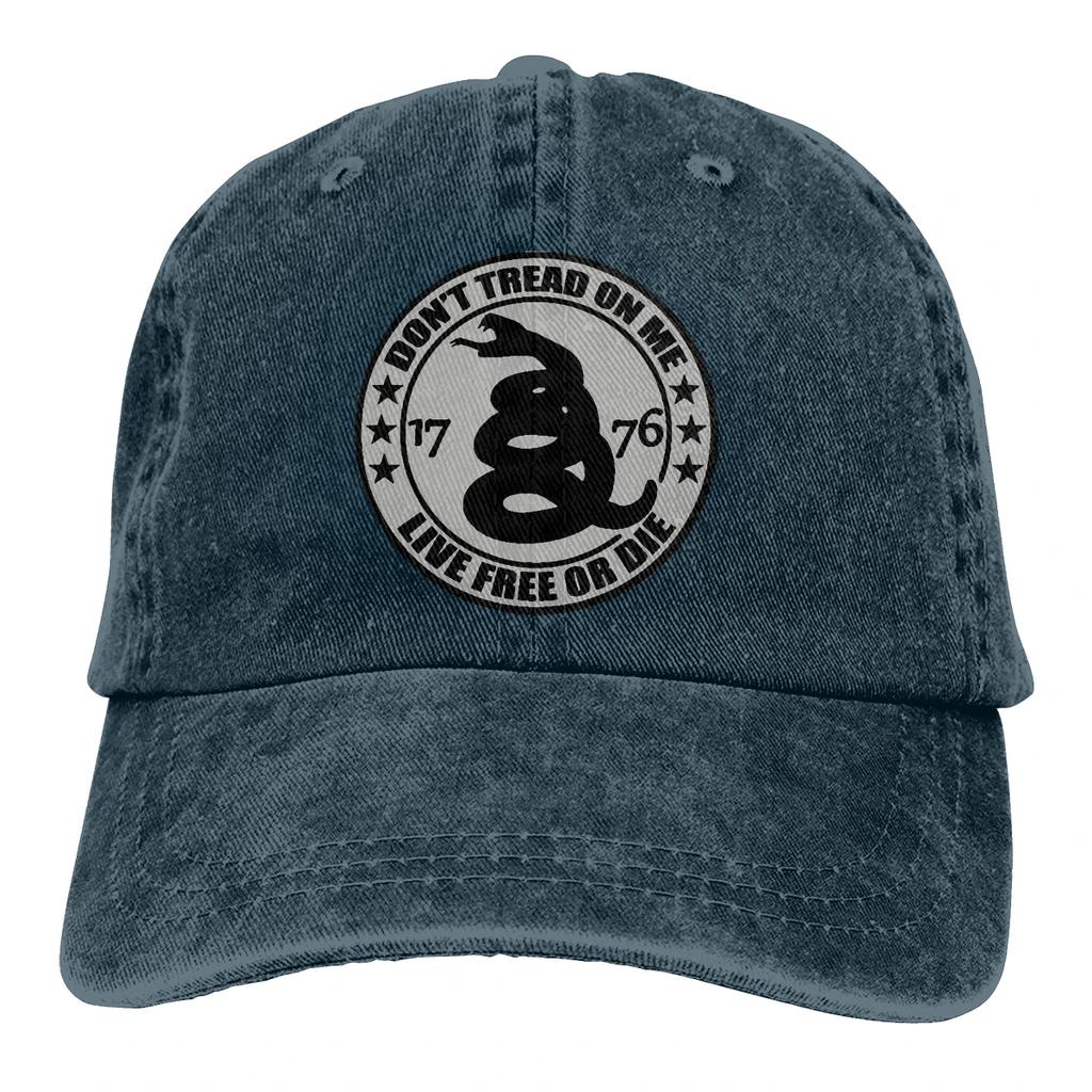 Live Free Or Die The Baseball Cap Peaked Capt Sport Unisex Outdoor Custom Don't Tread On Me USA Hats