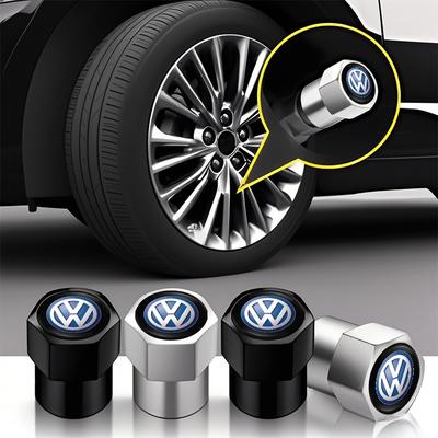 W148Car Styling Alloy Tire Valve Caps Dust Prevention For VW GTI Golf Polo Passat Tiguan T-ROC Jetta Arteon ID.3 Beetle