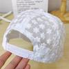 Fresh Sweet Summer Hats & Caps Lightweight Lace Sequin Flower Baseball Cap with Pearl Crystal Decorations Suitable Beach