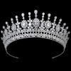 Traditional Large Classic Wedding Tiara Unique Design Cubic Zircon Bridal Hair Accessories Crown Women BC5697 Corona Princesa