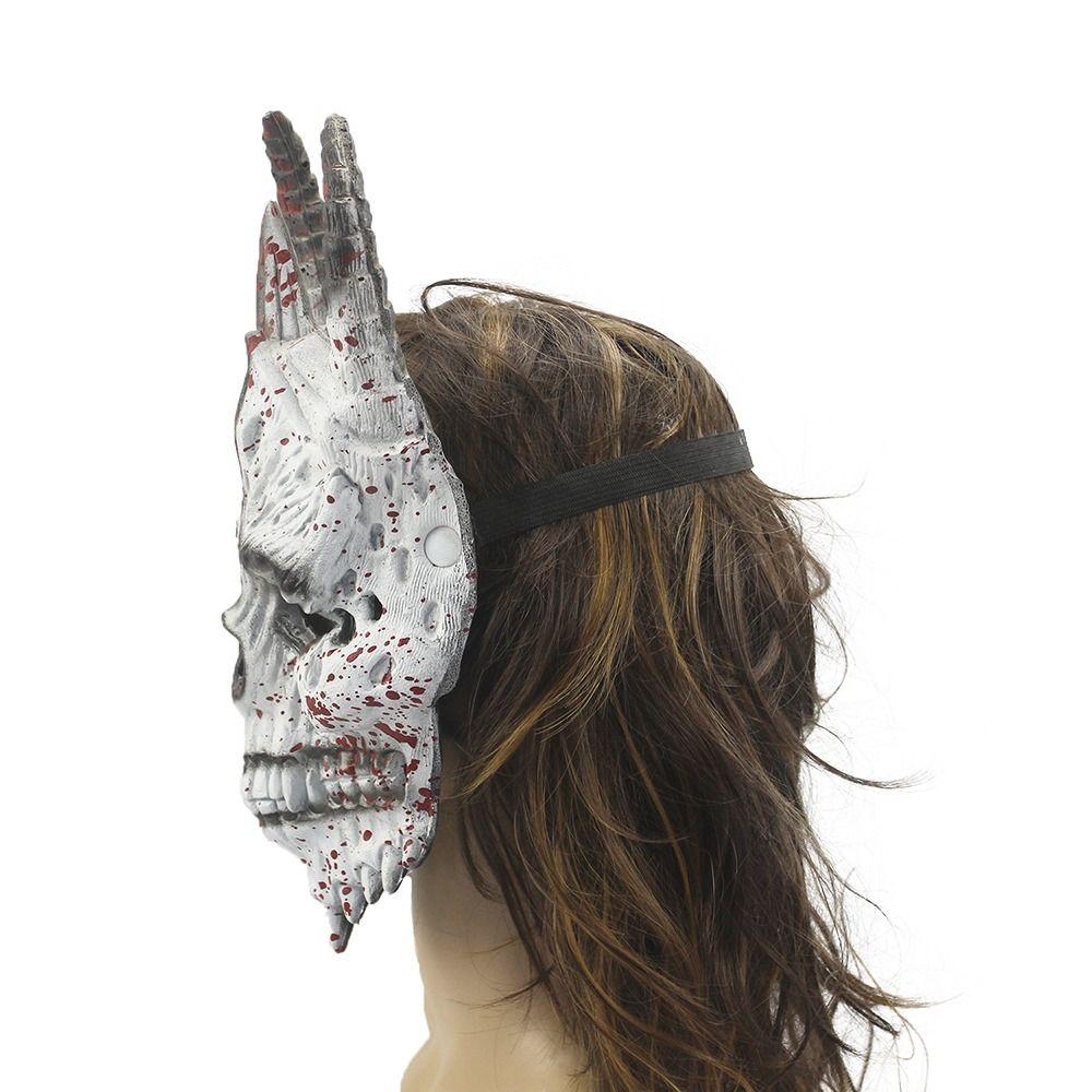 Cosplay 3D Halloween Mask Full Head Scary Full Head Skull Mask PU Realistic Stage Performance Props Halloween