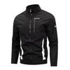 Men S Stand Collar Thin Casual Color Block Jacket