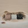 Cross PU Leather Cat Coin Purse Mini Keychain Pendant