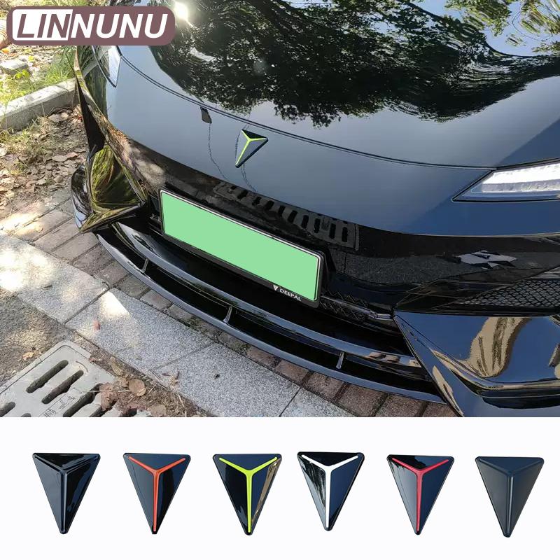 LINNUNU Car Logo Stickers Steering Wheel Emblem Wheel Hub Front and Rear Stickers Auto Exterior Accessories For Deepal L07 Sl03