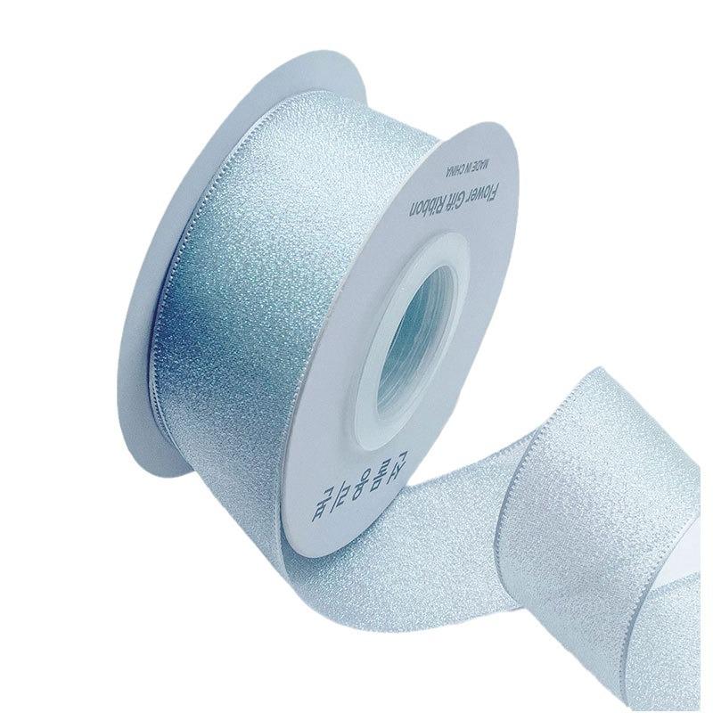 2.5cm Fantasy Fishtail Reflective Yarn Hair Bow Ribbon for Gift Bags