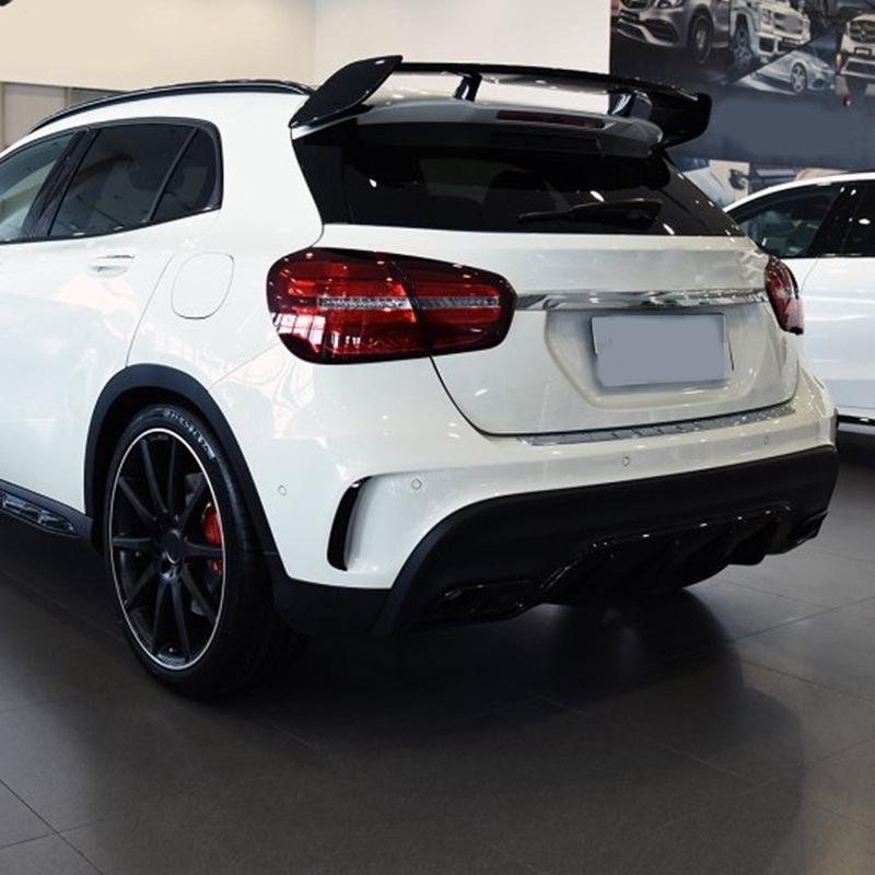 Bakre stötfångare Spoiler Luftventil Trimskydd för Benz Gla X156 Gla45 Amg 2013-2018(Svart)