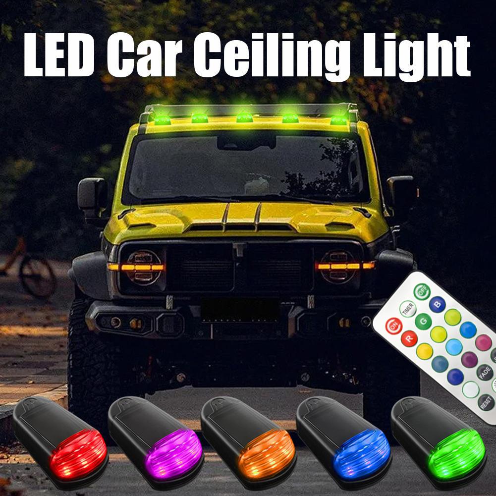 Solar Powered Cab Lights Cab Marker Roof 16LED Light F150 For Dodge RAM Lamp For Pickup Truck Roof Mouse Light For Car